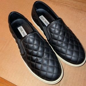 Steve Madden Black Slip Ons